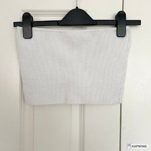 Babaton sculpt knit tube top - matte pearl - size small C$25